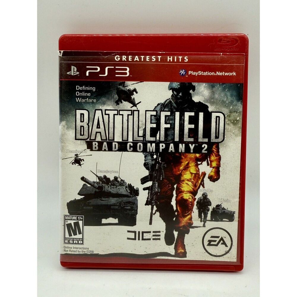 Battlefield Bad Company 2 PS3 PlayStation 3 Greatest Hits Game And Case Tested